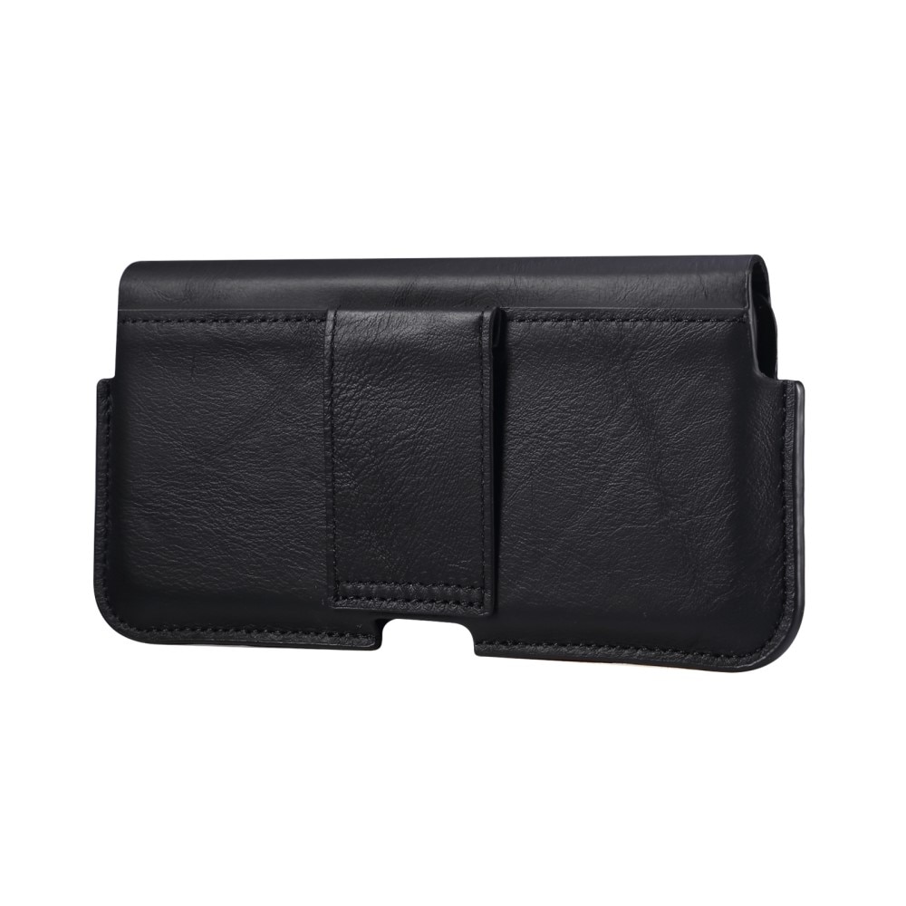 Leather Belt Bag for Phone iPhone 12 Pro Max Black
