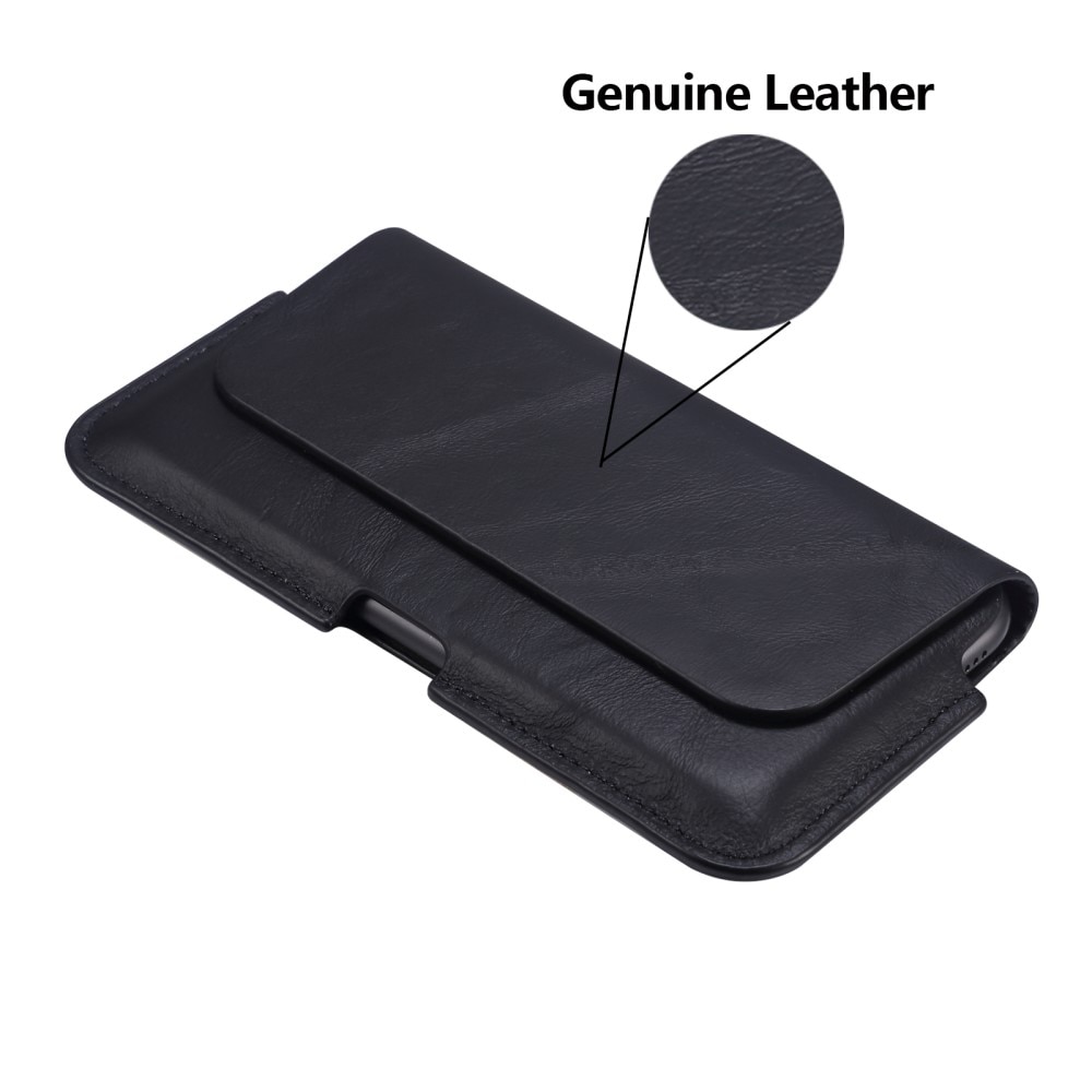 Leather Belt Bag for Phone iPhone XR Black