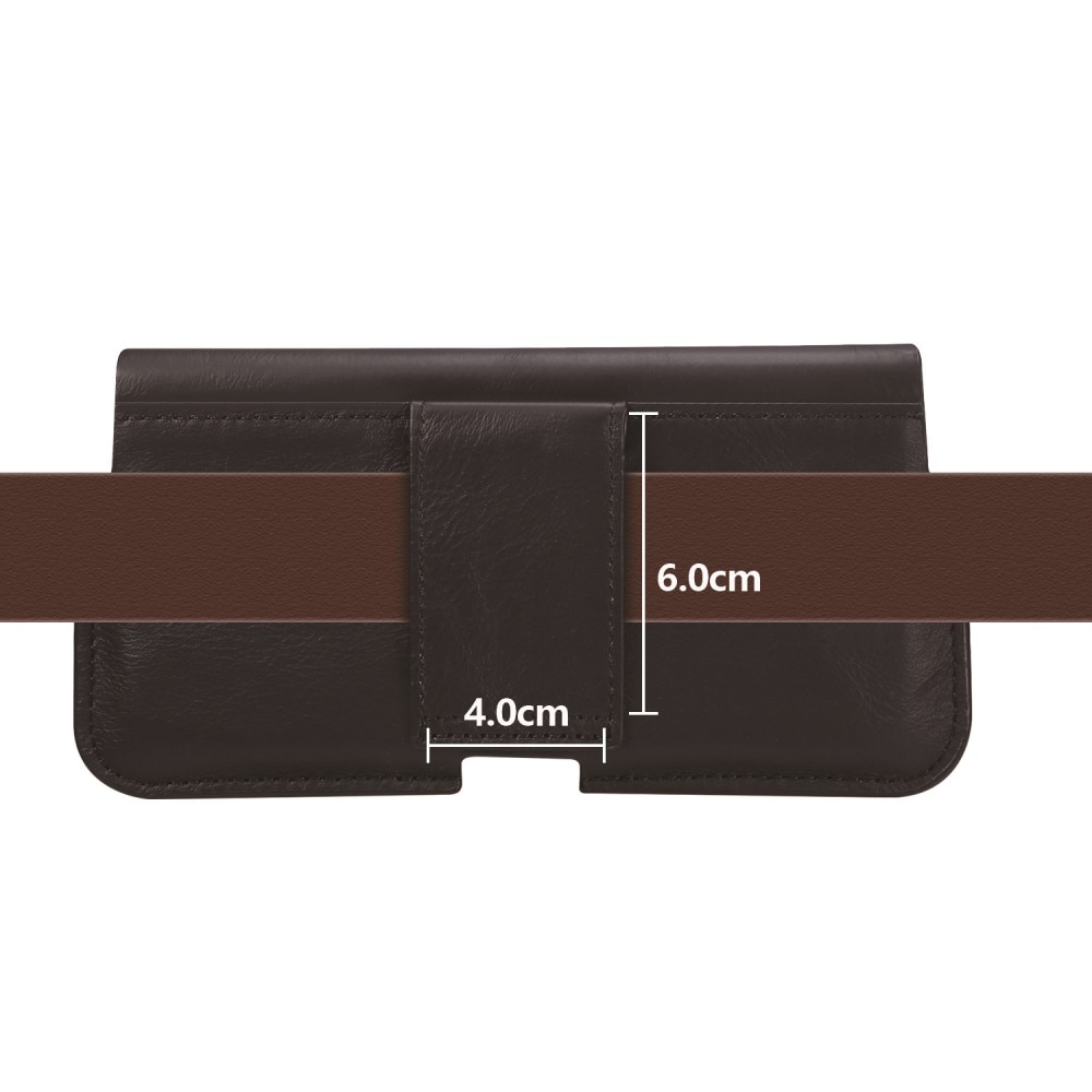Leather Belt Bag for Phone XL Black