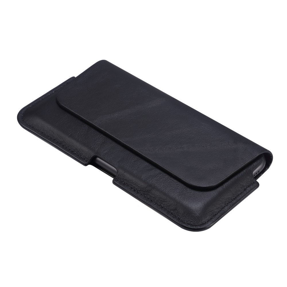 Leather Belt Bag for Phone iPhone 14 Pro Max Black