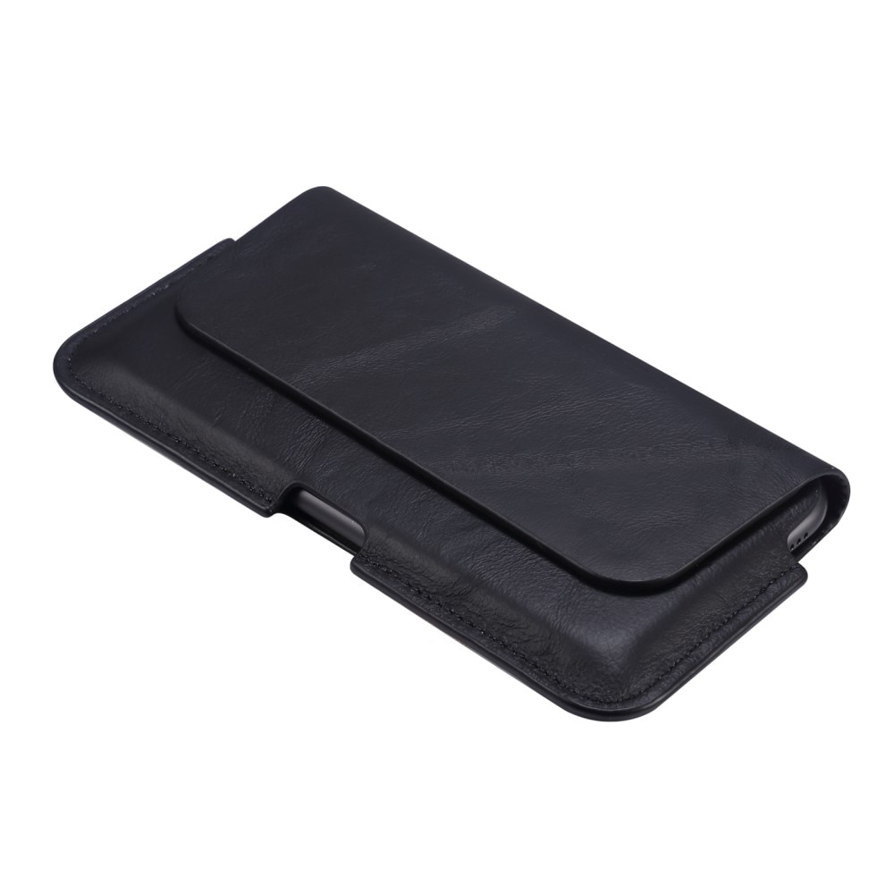 Leather Belt Bag for Phone iPhone 12 Pro Black