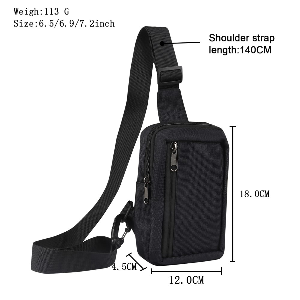 Small Crossbody Bag Nylon Black