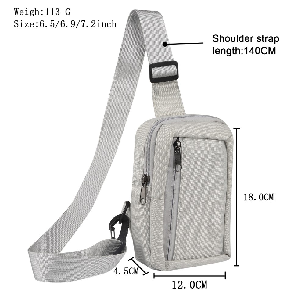 Small Crossbody Bag Nylon Beige