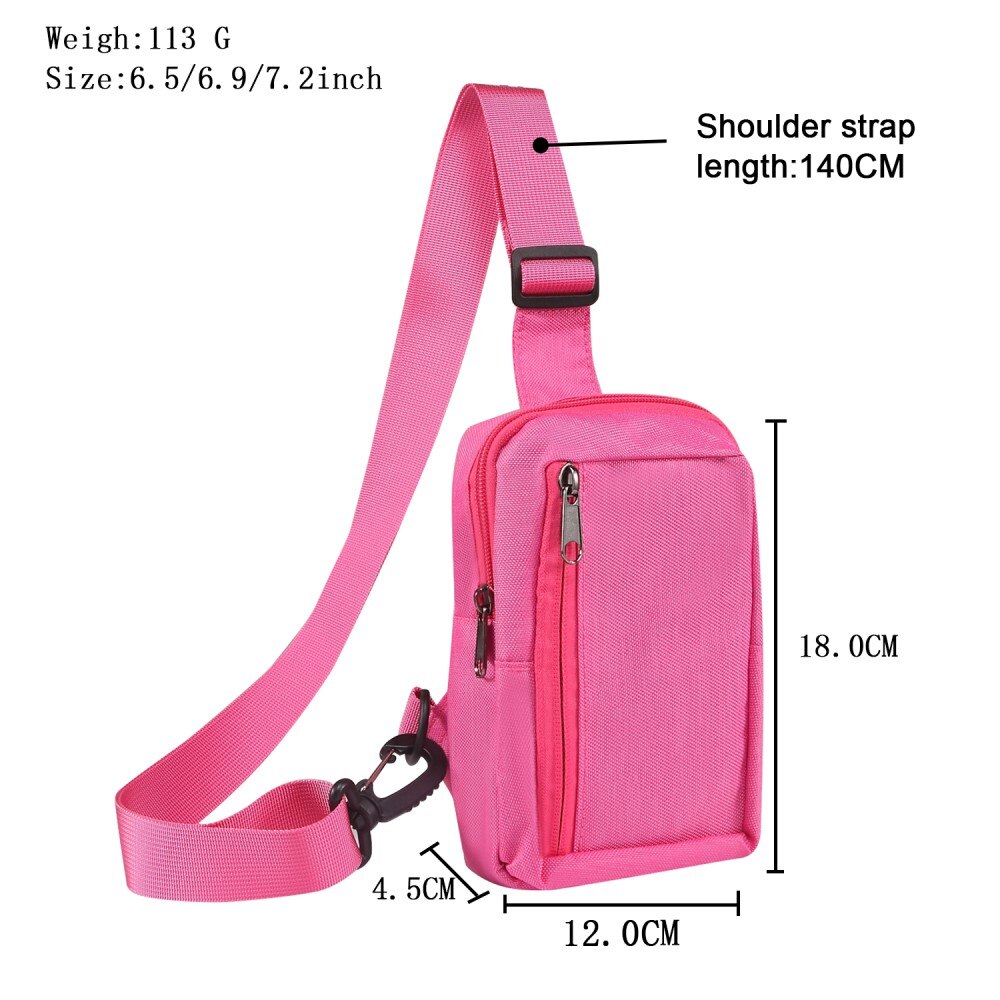 Small Crossbody Bag Nylon Pink