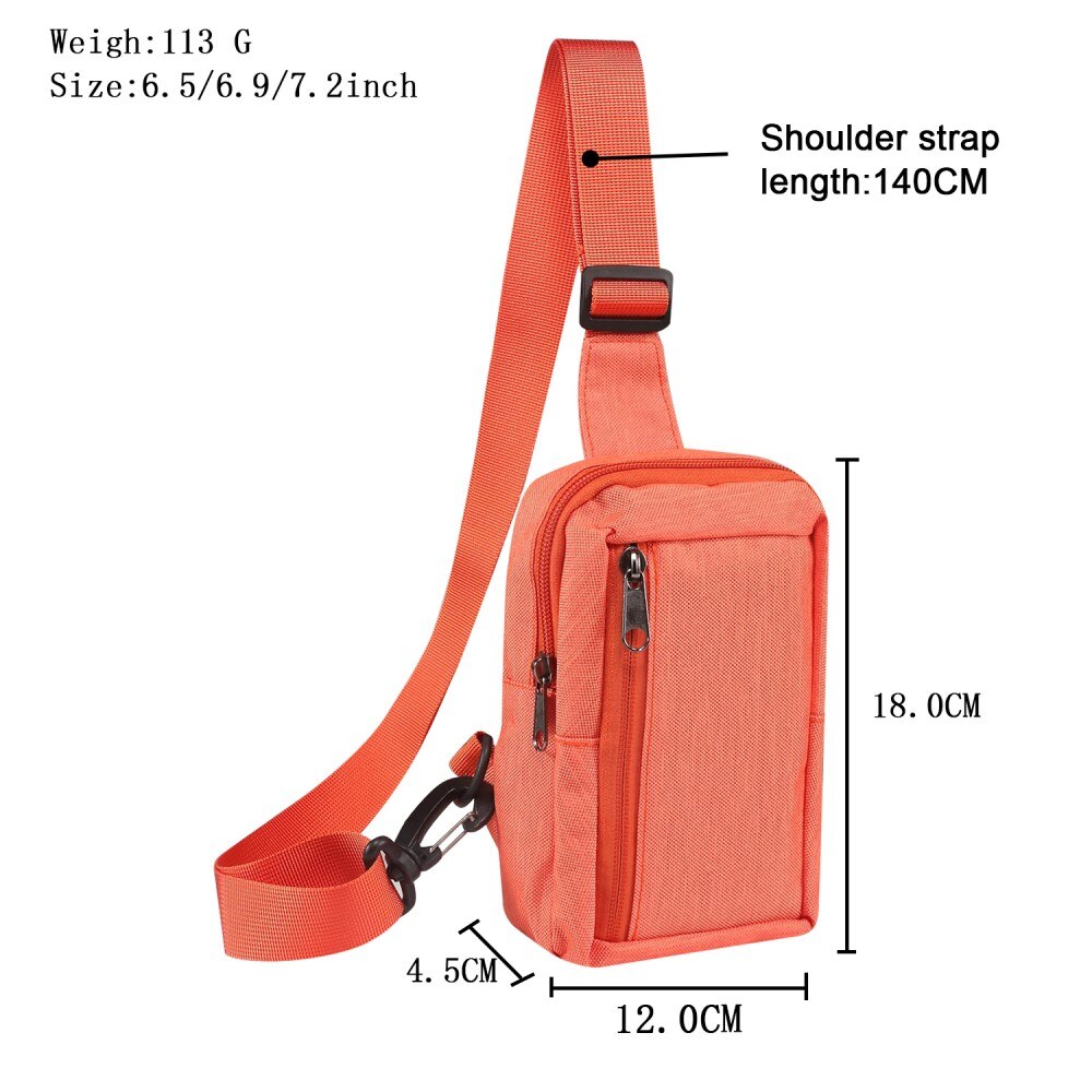 Small Crossbody Bag Nylon Orange