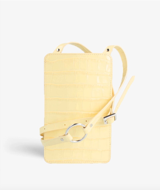 Smart Crossbody Bag Croco Yellow