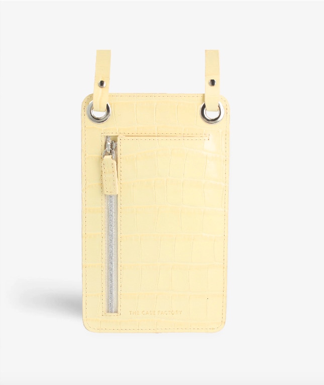 Smart Crossbody Bag Croco Yellow