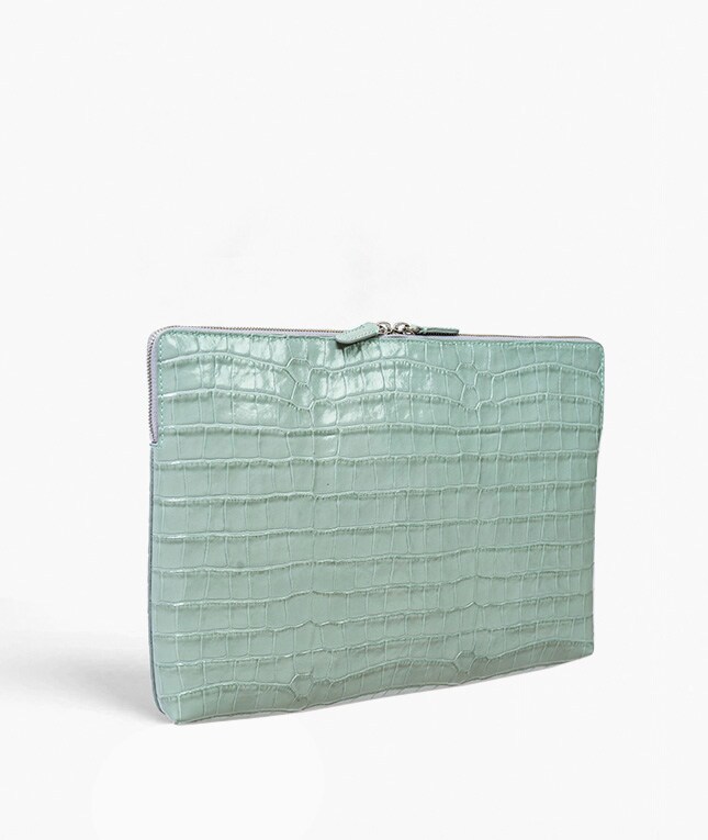Laptop Bag 15" Croco Pastell Teal