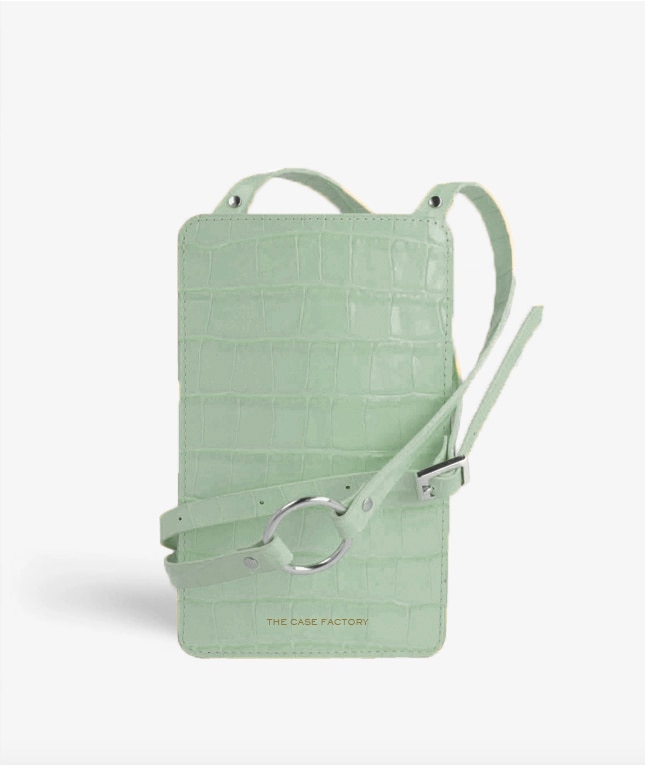Smart Crossbody Bag Croco Teal