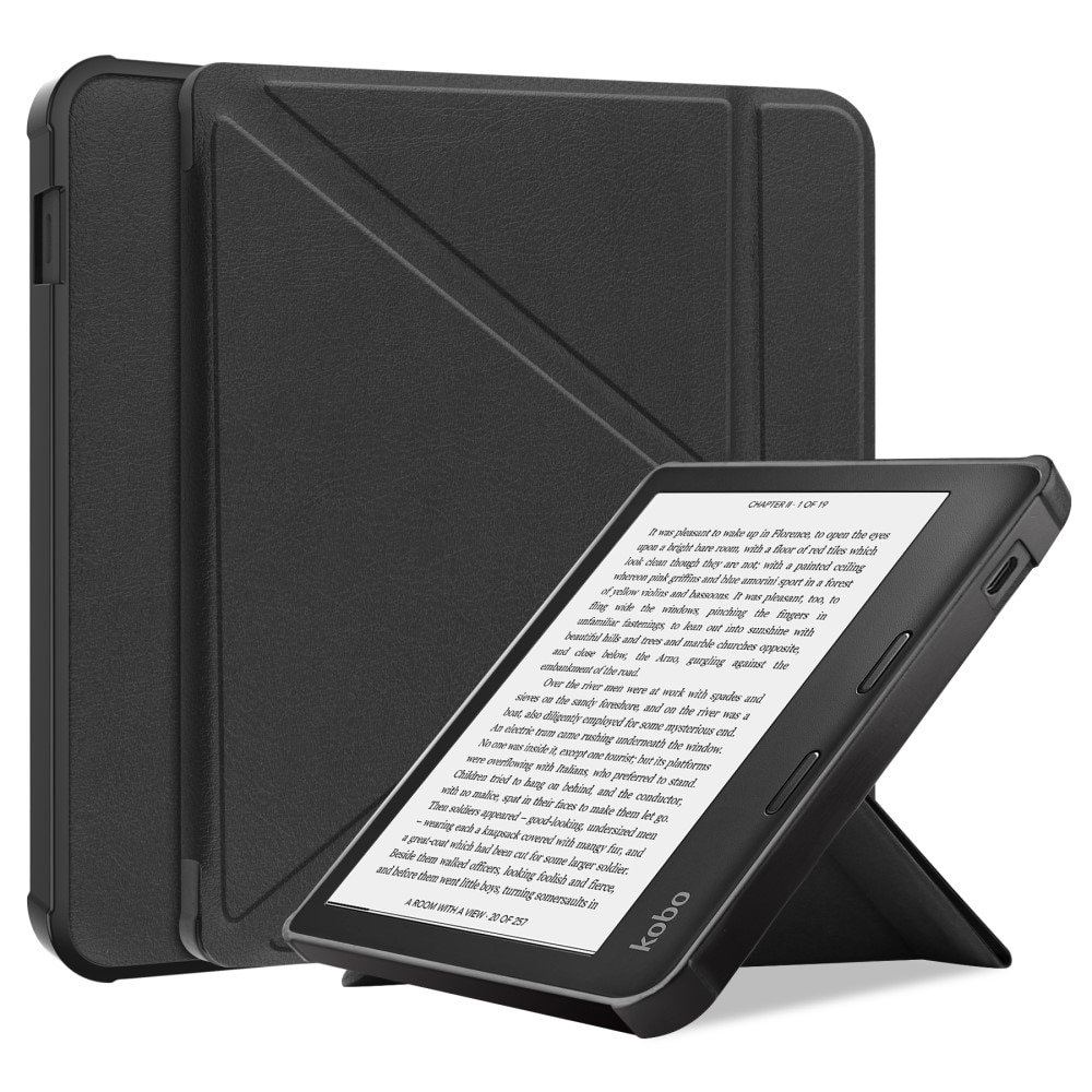 Book Cover Origami Kobo Libra 2 Black