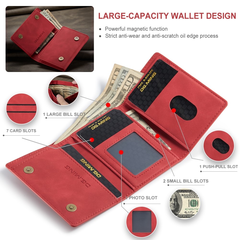 Leather Wallet Red