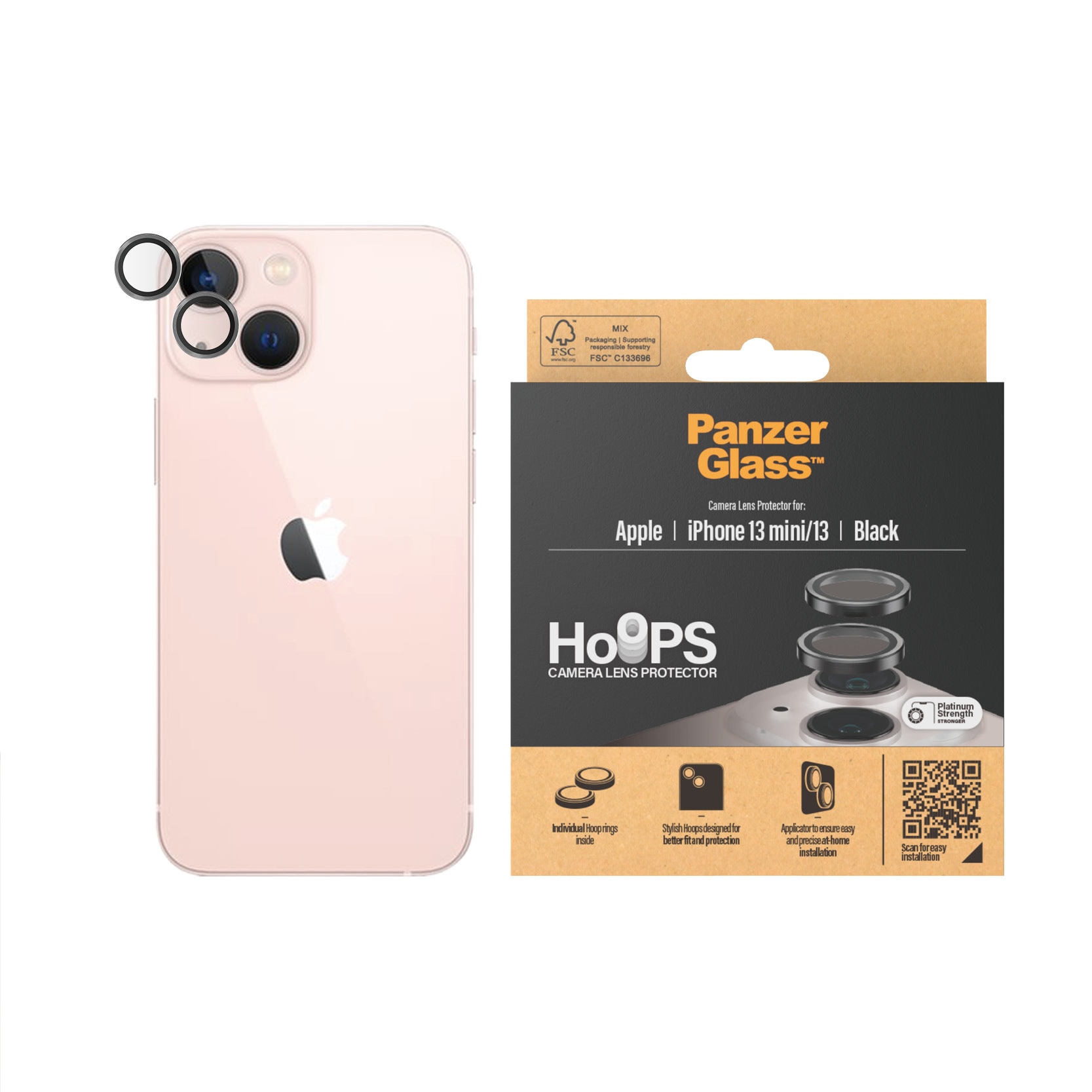 iPhone 13 Hoops Camera Lens Protector Black