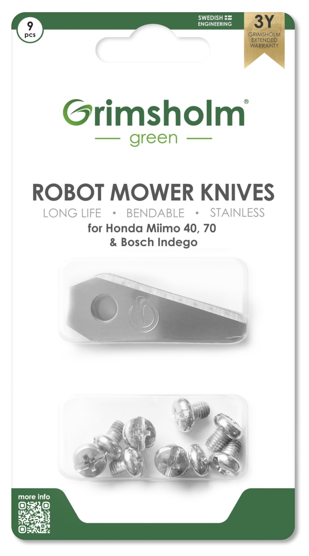 9-pack Robot Mower Knives for Bosch Indego S 500