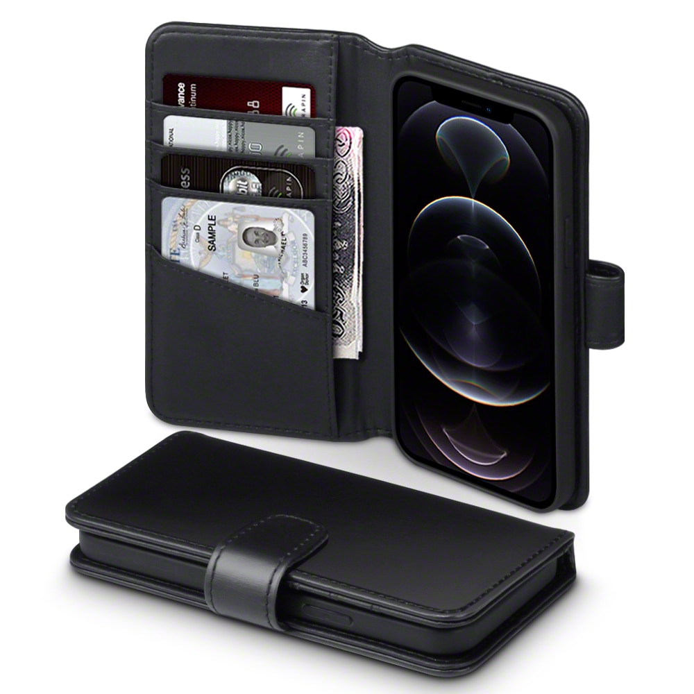 iPhone 13 Pro Genuine Leather Wallet Black