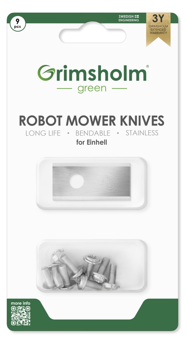 9-pack Robot Mower Knives for Einhell Freelexo 750 LCD BT+