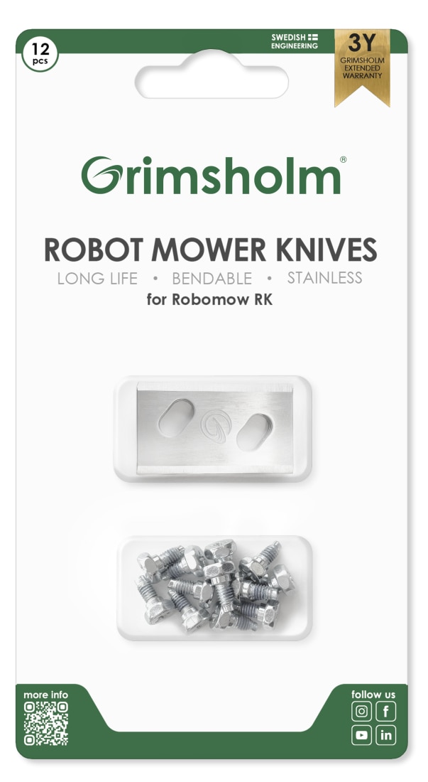 12-pack Robot Mower Knives for Robomow RK1000