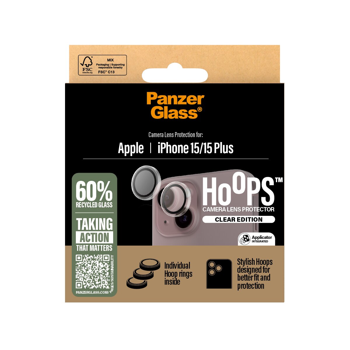 iPhone 15 Hoops Camera Lens Protector Transparent