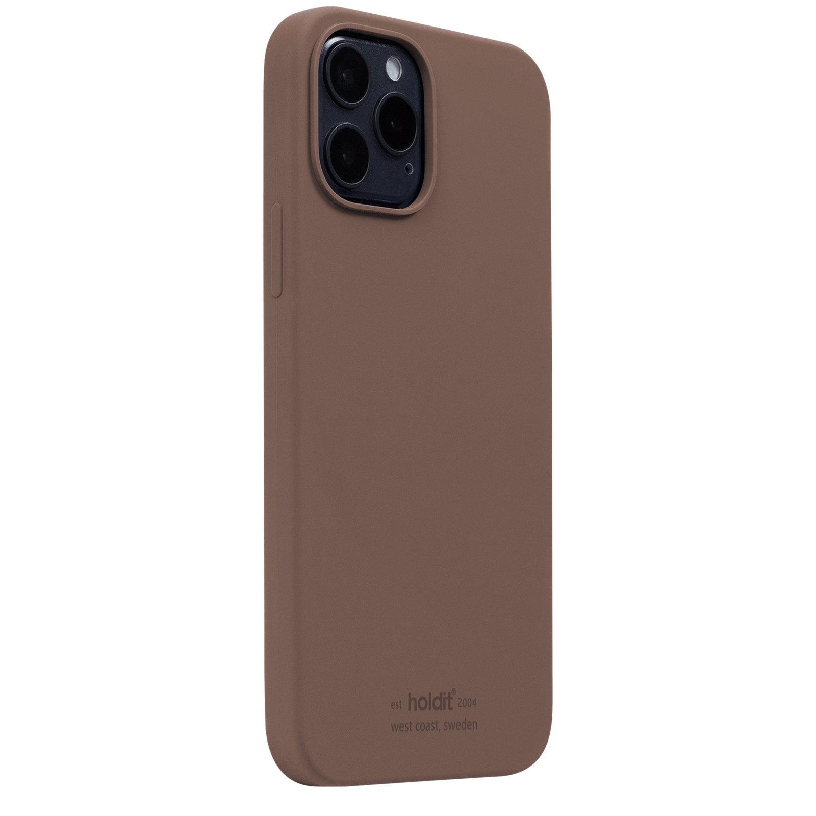 iPhone 12/12 Pro Silicone Case Dark Brown