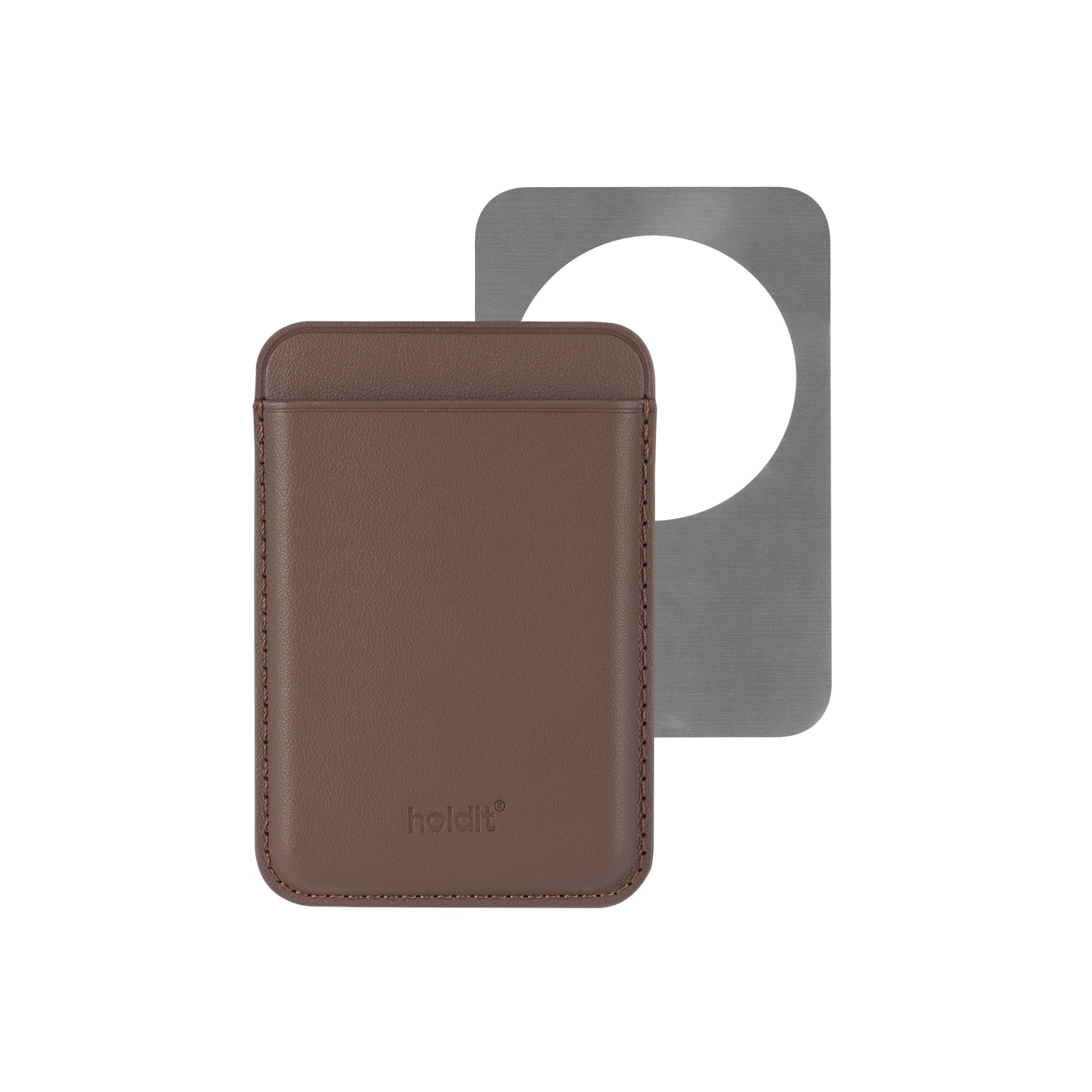 Magnetic Cardholder Dark Brown