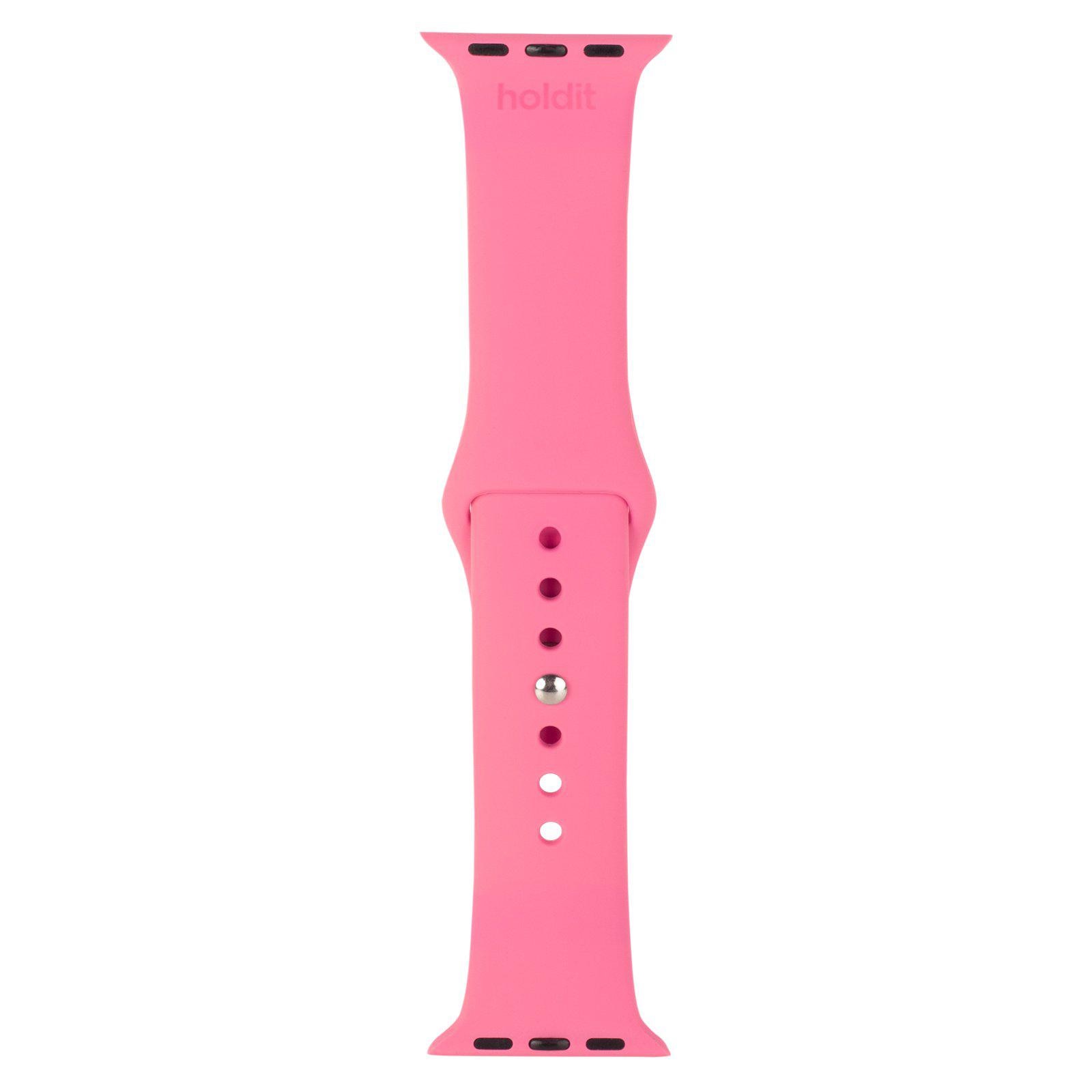 Apple Watch SE 44mm Silicone Band Bright Pink