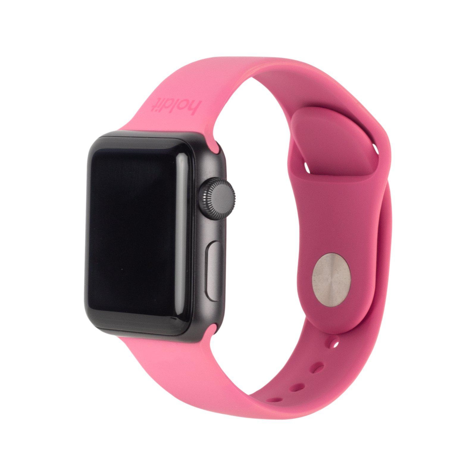 Apple Watch 45mm Series 9 Silicone Band Bright Pink