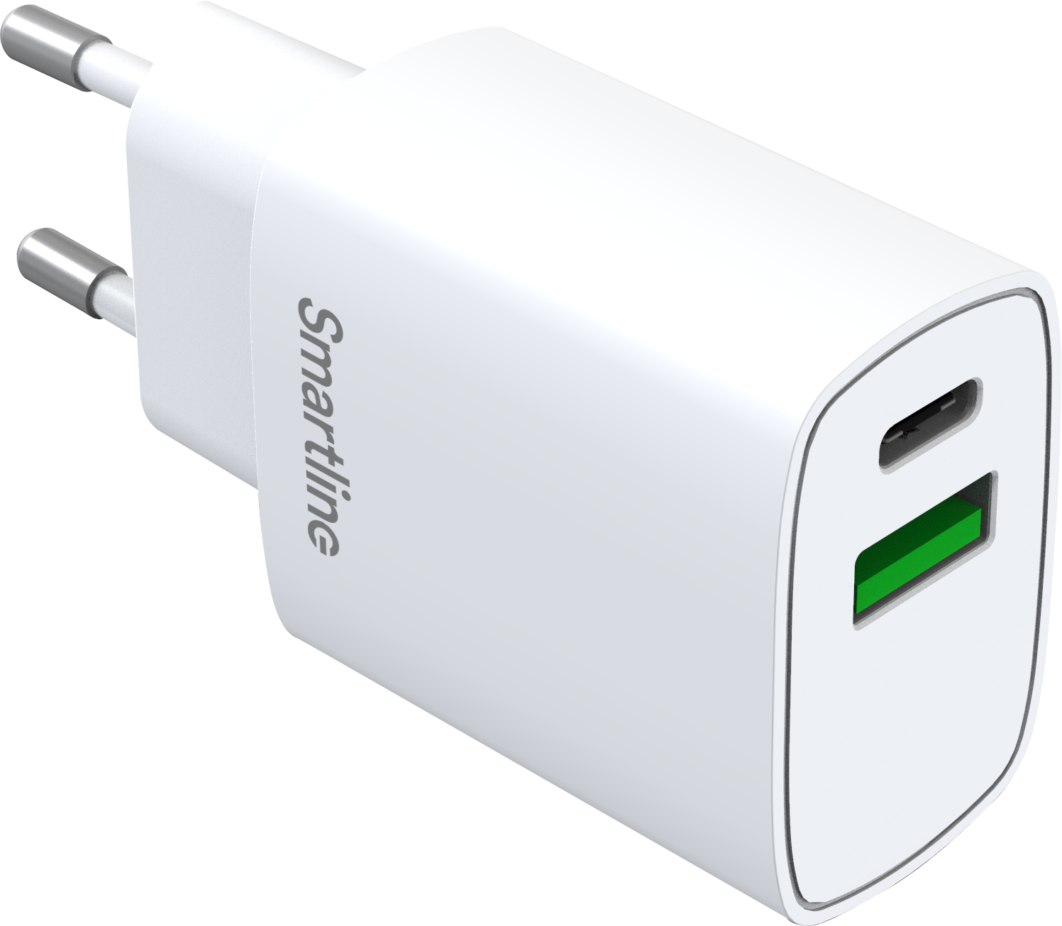 Dual USB-C + A Power Adapter 20W Power Delivery White