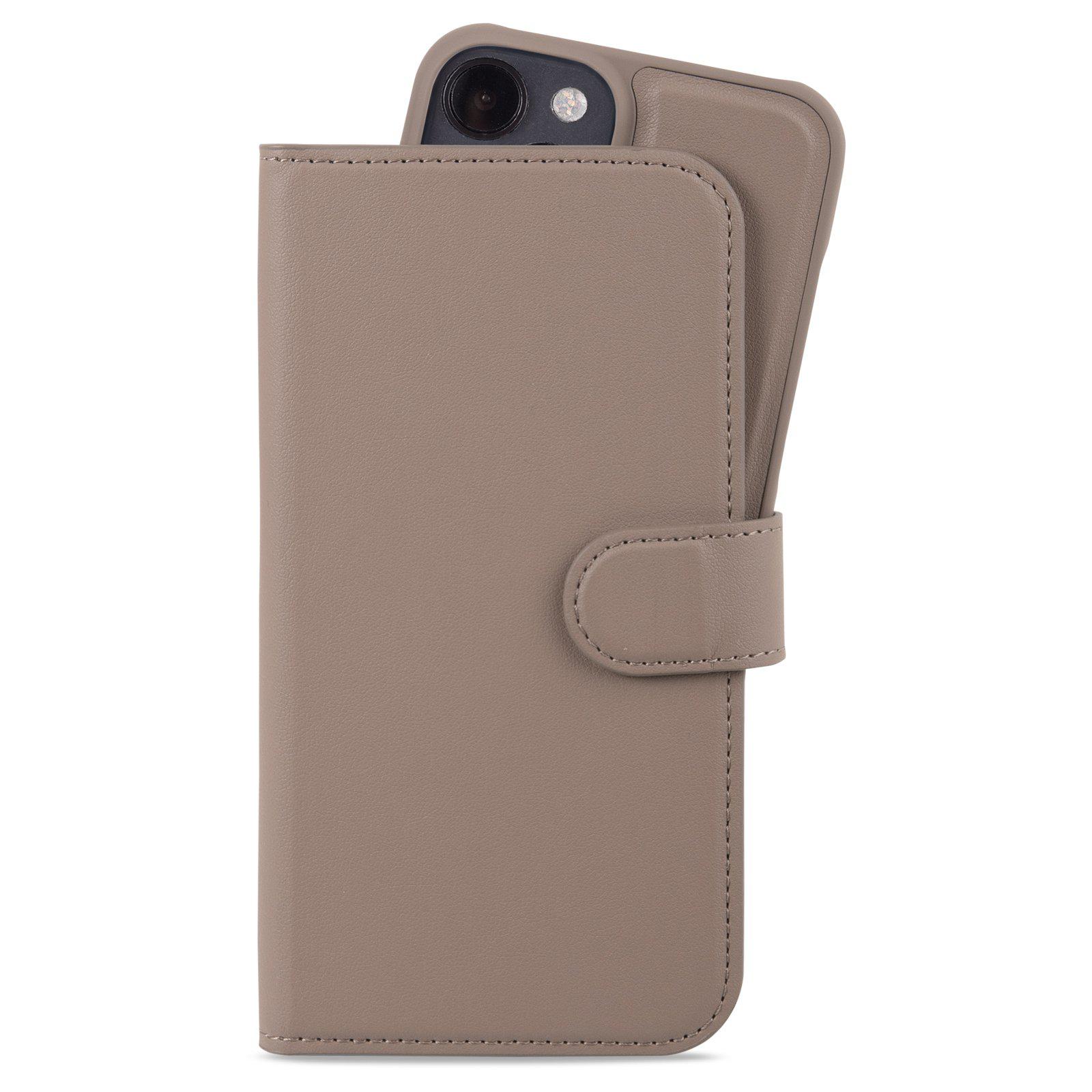 iPhone 15 Magnetic Book Cover Plus Mocha Brown