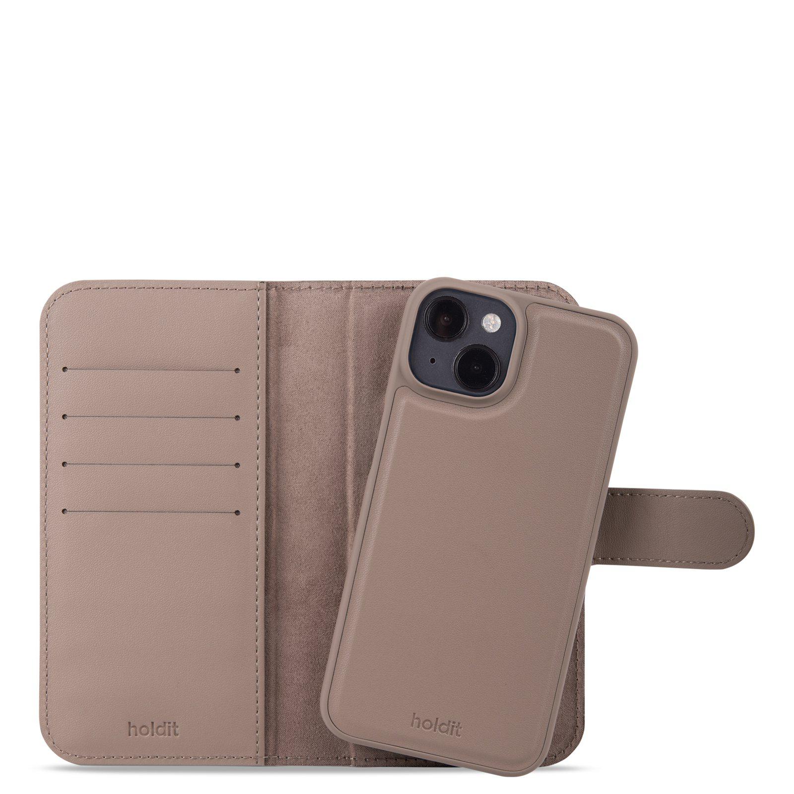 iPhone 15 Magnetic Book Cover Plus Mocha Brown