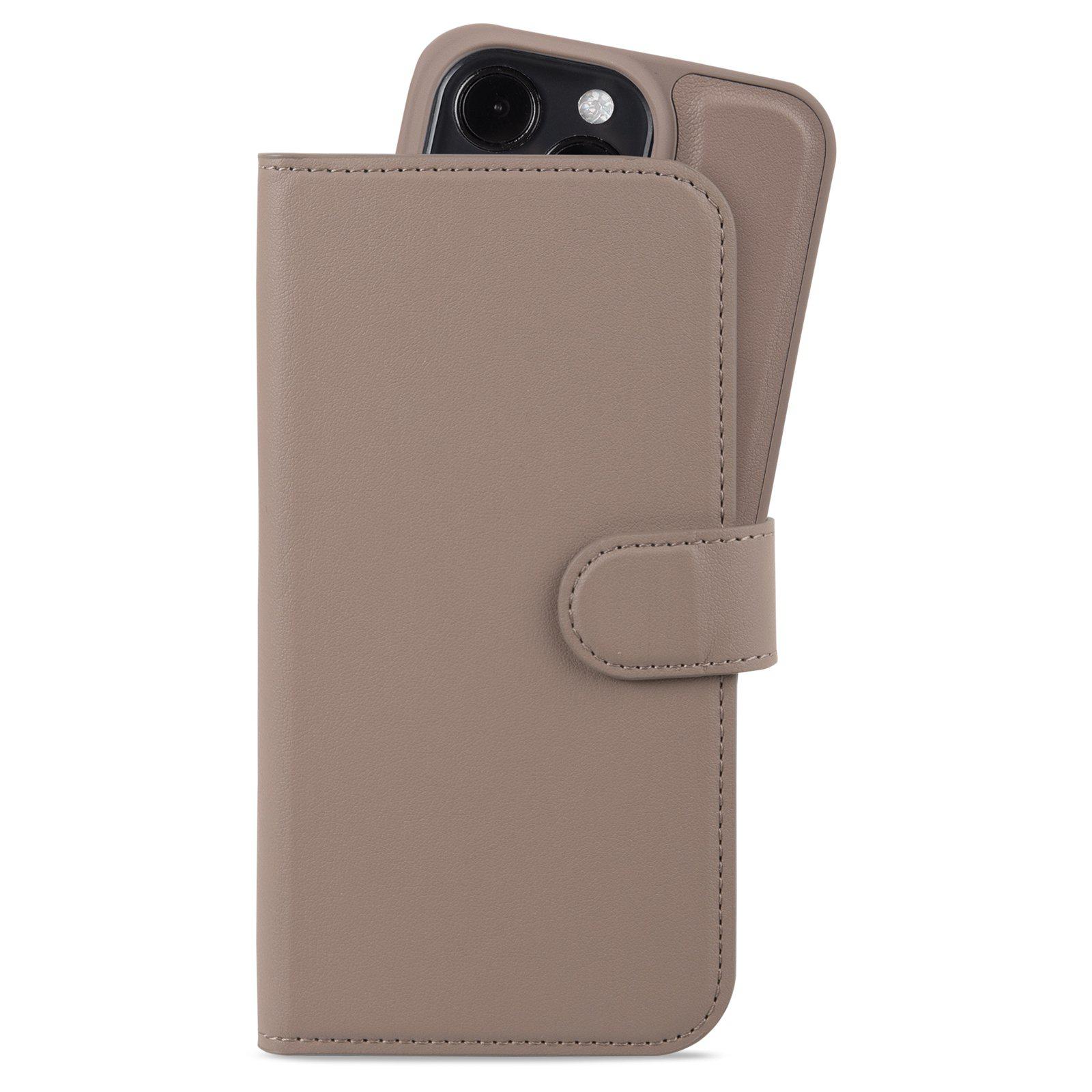 iPhone 15 Pro Magnetic Book Cover Plus Mocha Brown