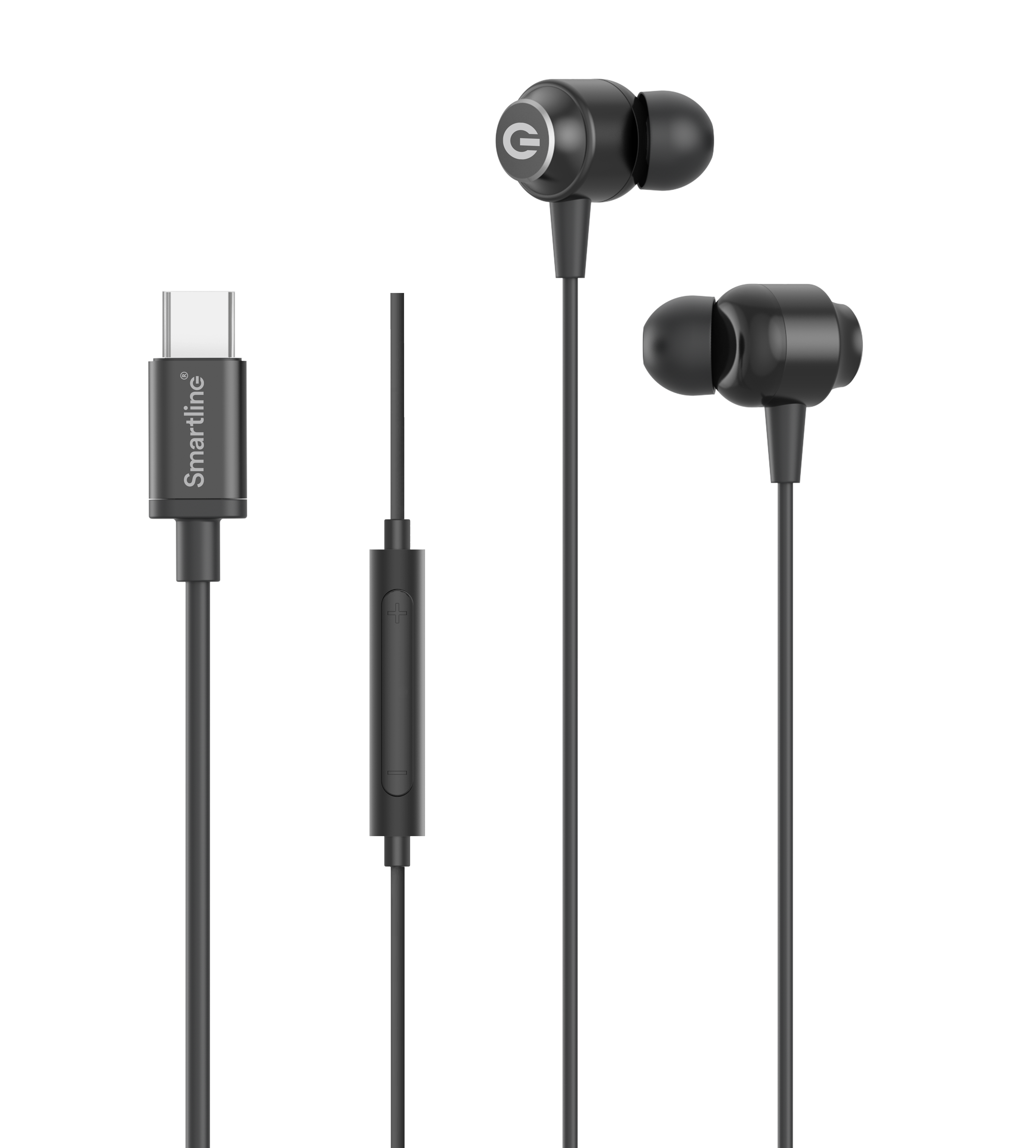 Wired Headphones USB-C Black