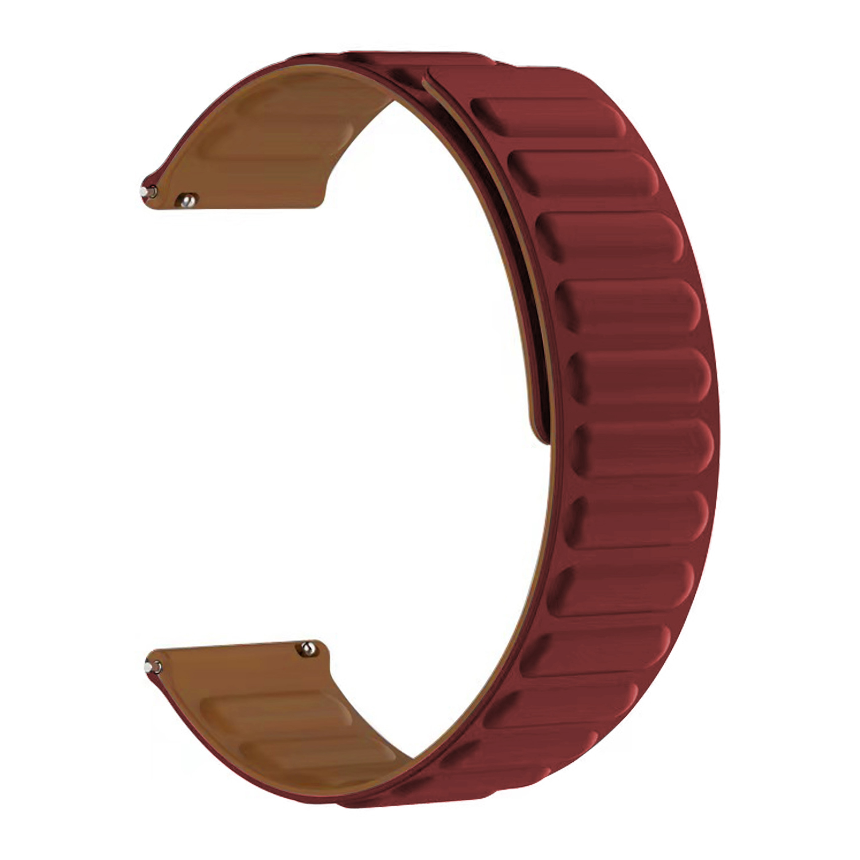 Universal 22mm Magnetic Silicone Band Burgundy