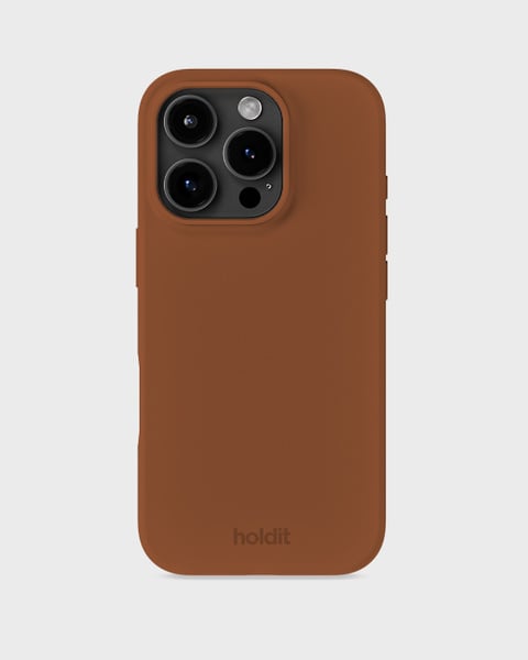 iPhone 16 Pro Silicone Case Almond Brown