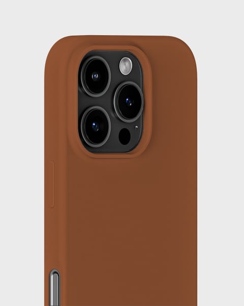iPhone 16 Pro Silicone Case Almond Brown