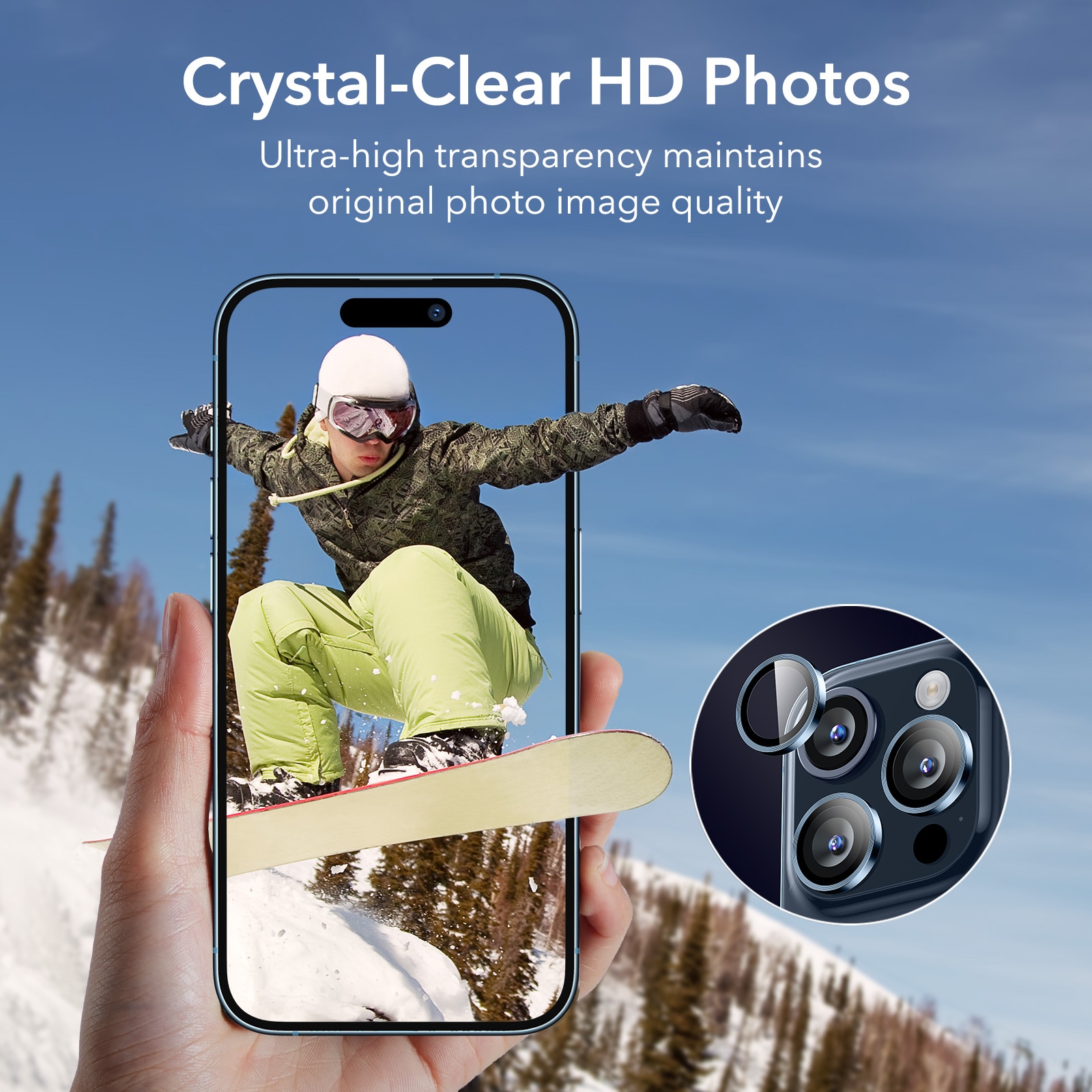 iPhone 15 Pro Armorite Camera Lens Protector Blue