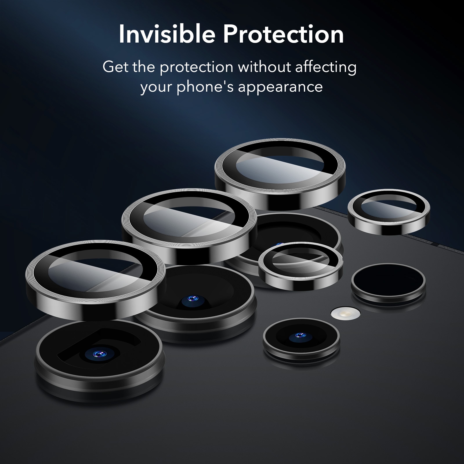 2-Pack) ESR Armorite Tempered Glass Camera Lens Clear Samsung S24 Ultra