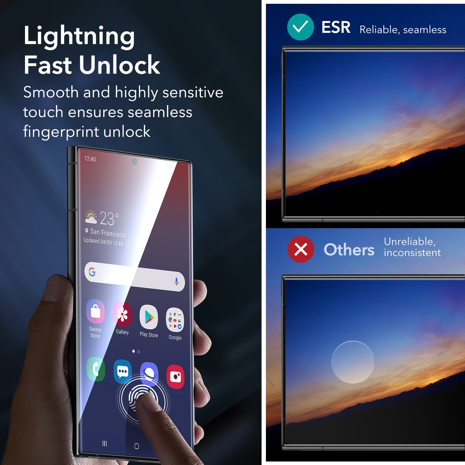 ESR Samsung Galaxy S24 Ultra Tempered-Glass Screen Protector
