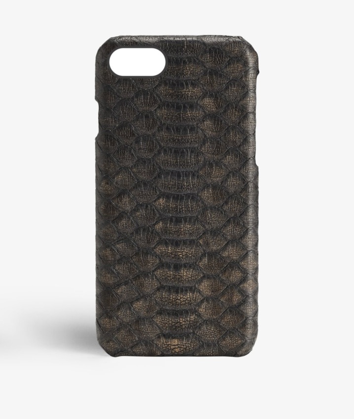 iPhone 8 Case Real Python Black/Bronze