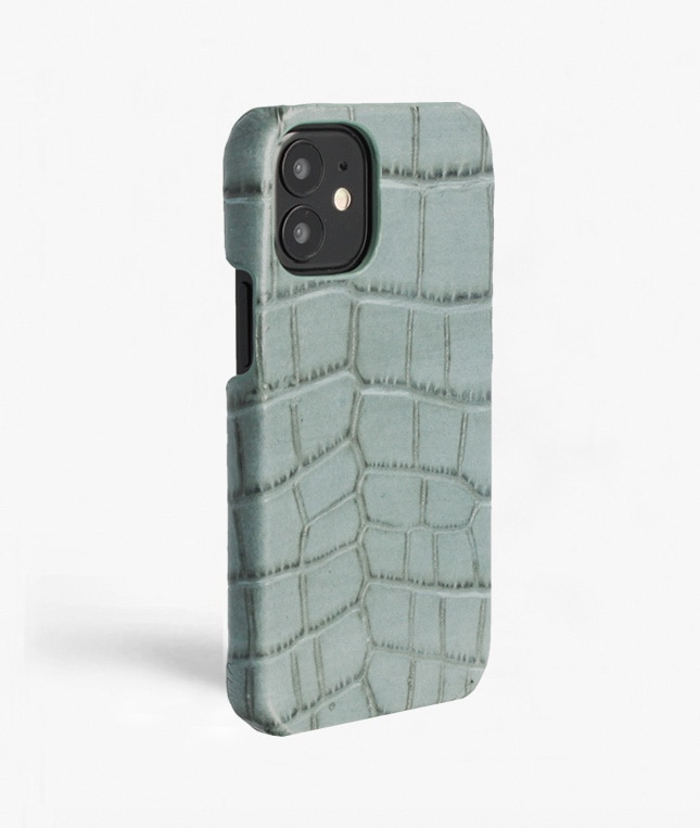 iPhone 12 Mini Case Croco Teal
