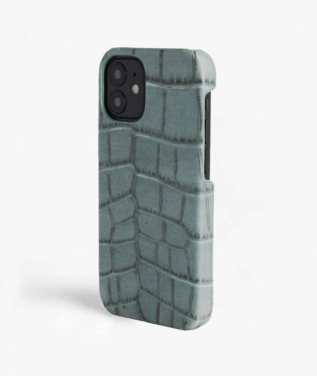 iPhone 12 Mini Case Croco Teal