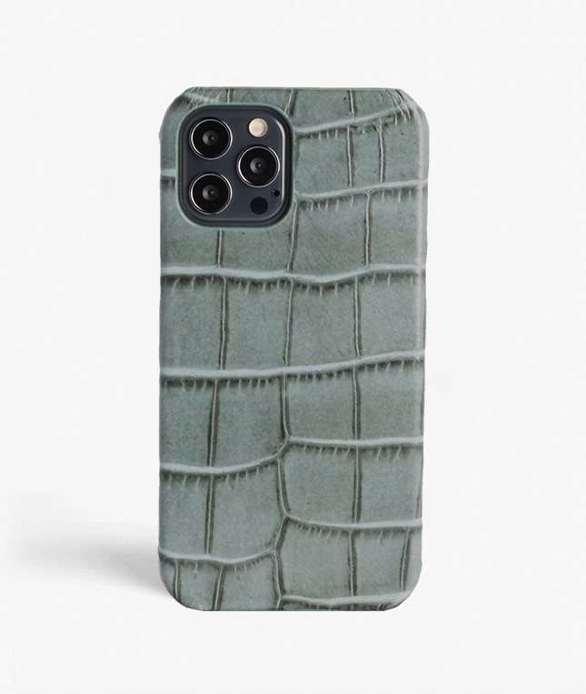 iPhone 12 Pro Max Case Croco Teal