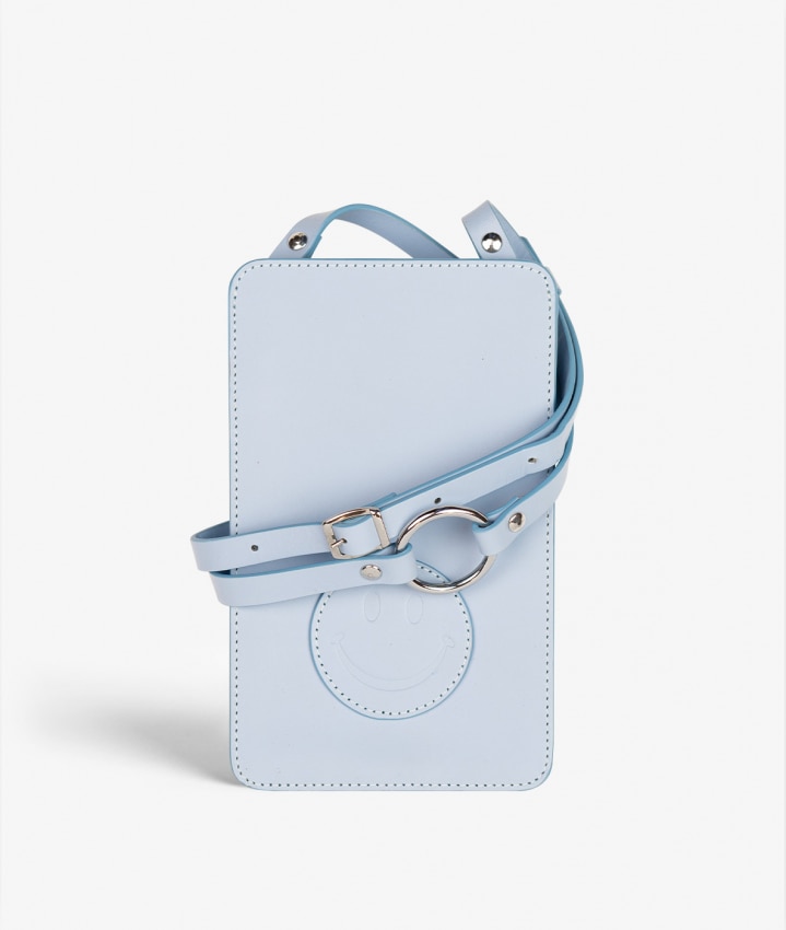 Smart Crossbody Bag Vegetable Tanned Smiley Blue