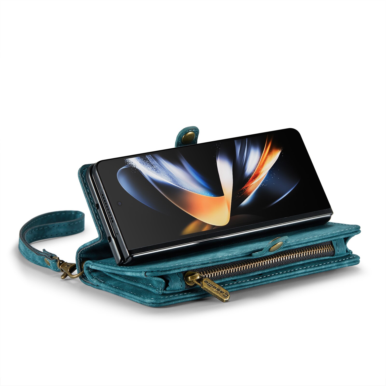 Samsung Galaxy Z Fold 4 Multi-slot Wallet Case Blue