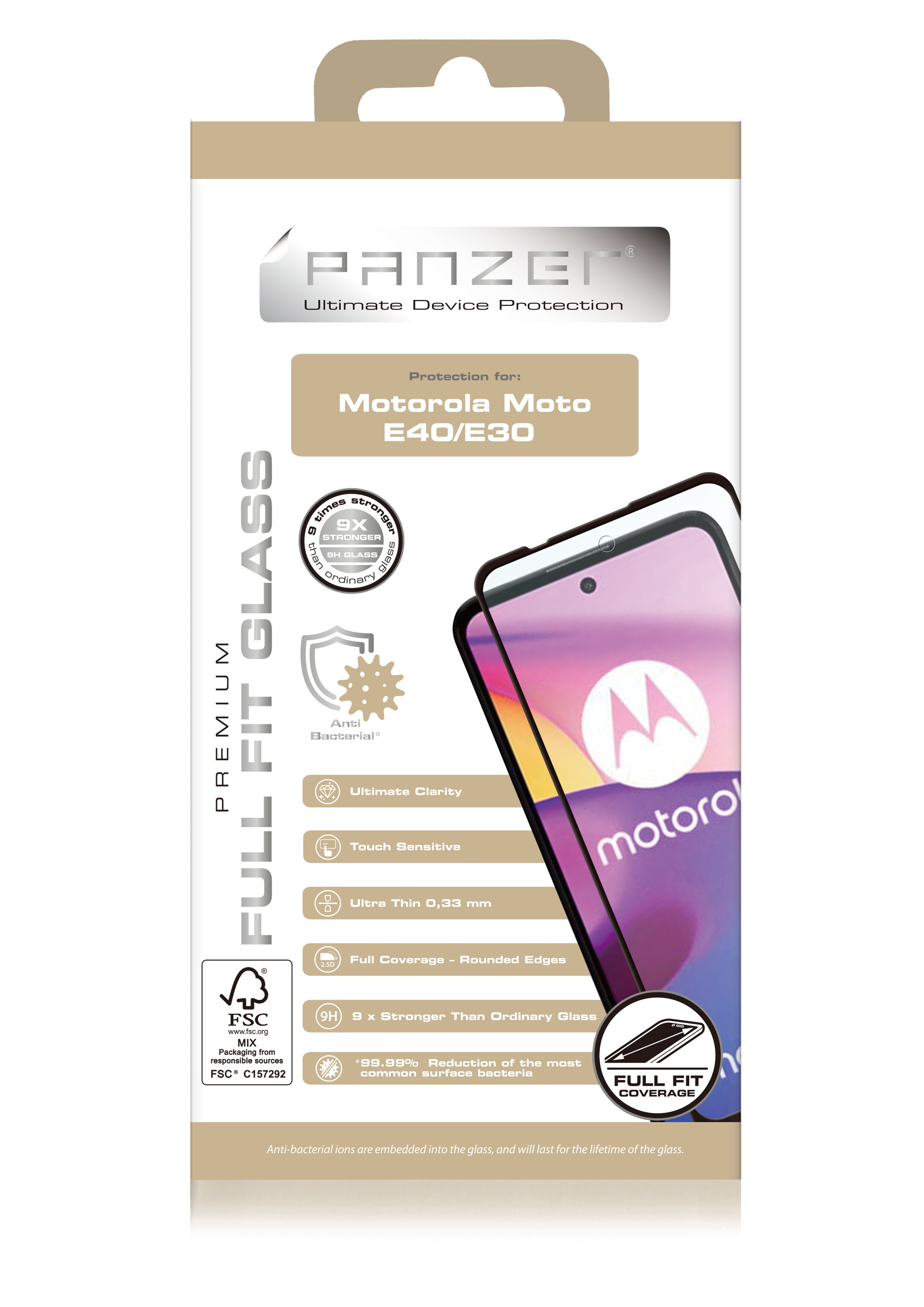 Motorola Moto E40 Full-Fit Glass Black