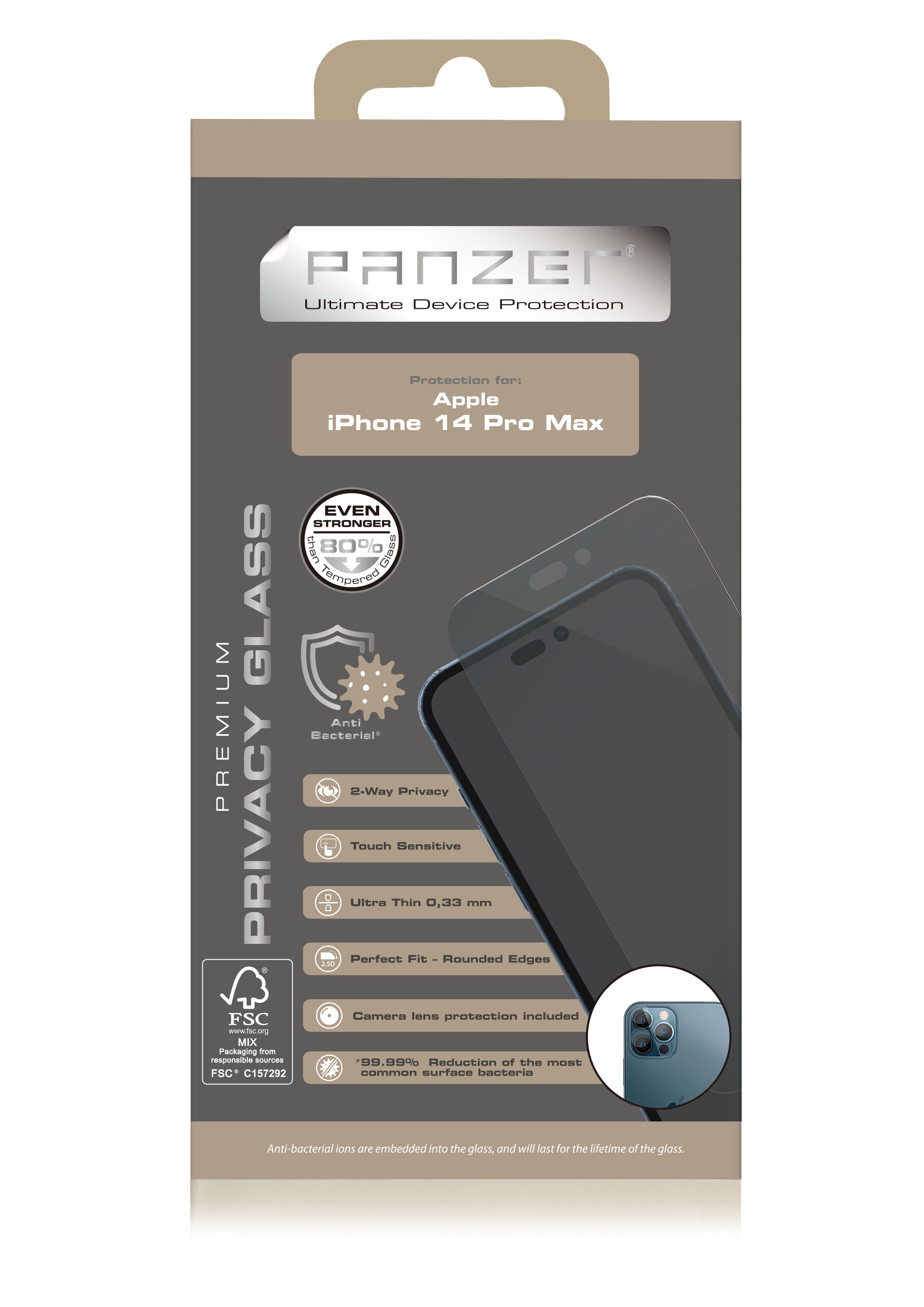 iPhone 14 Pro Max Full-Fit Glass Black