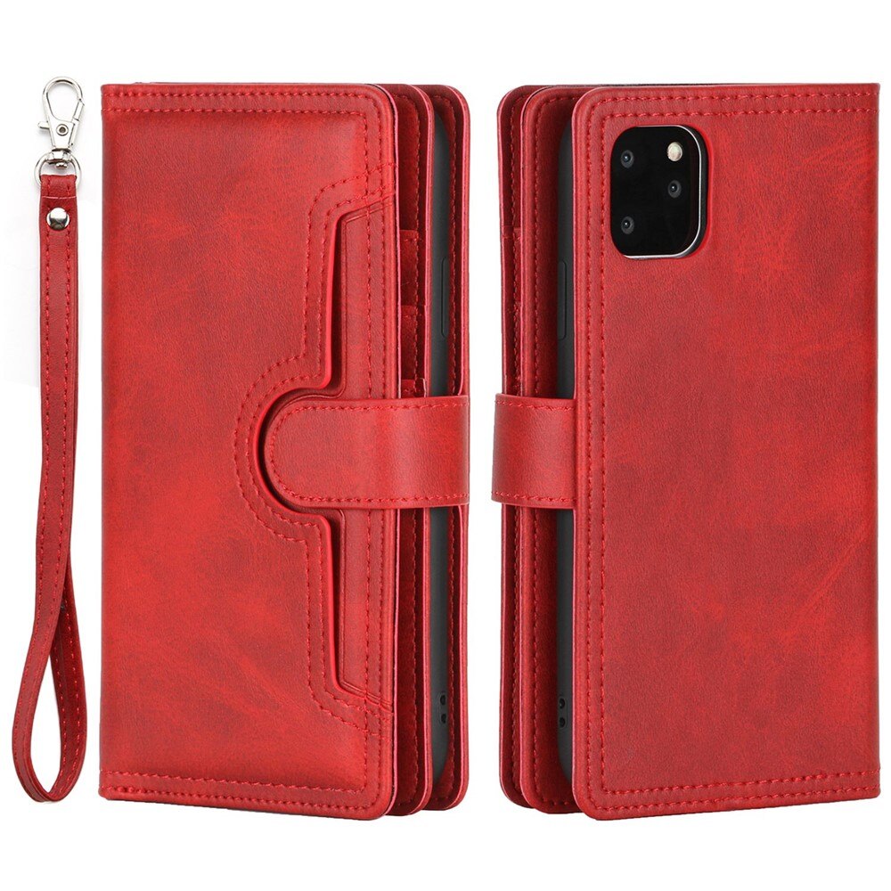 iPhone 13 Multi-slot Leather Cover Red
