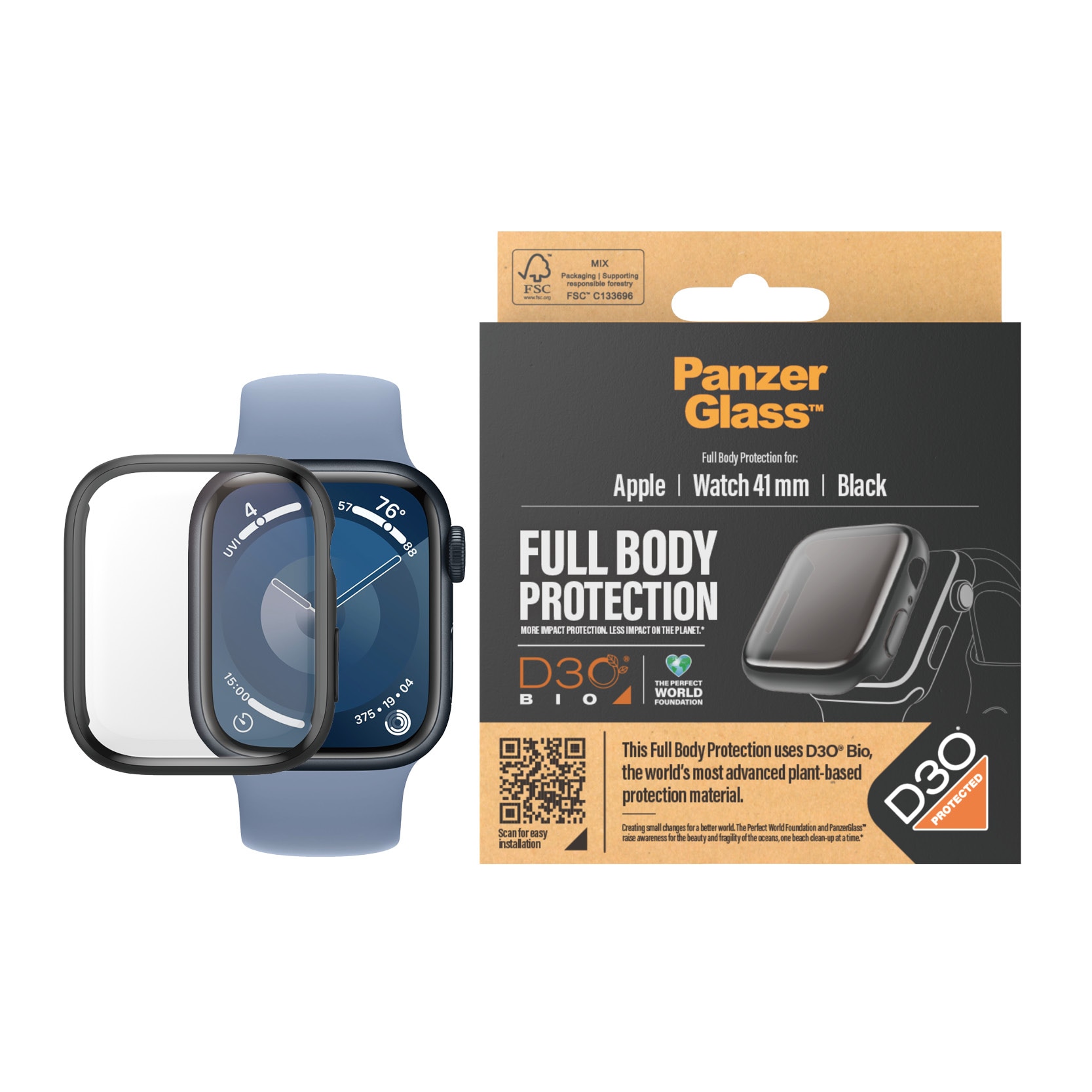 Apple Watch Series 8 41mm Full Body Case D3O Black