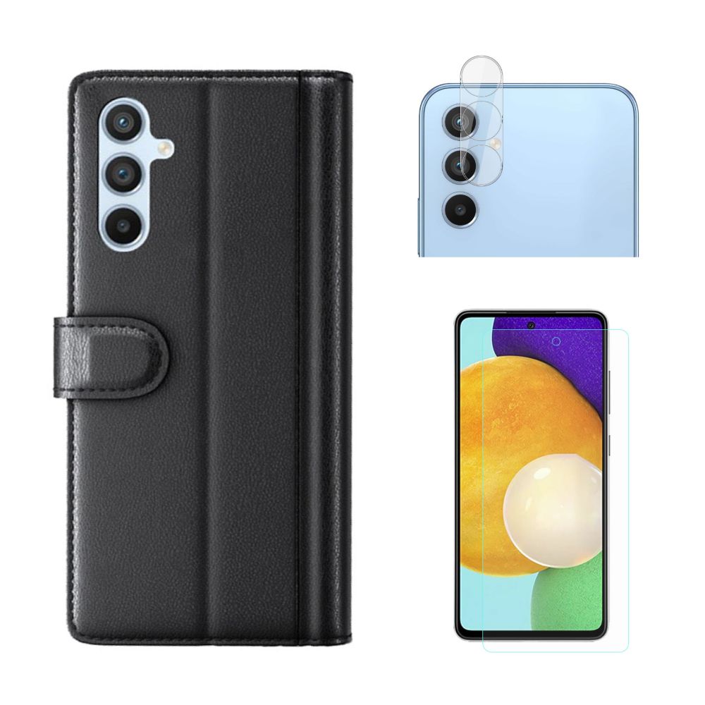 Samsung Galaxy A54 Kit w. Wallet Case, Screen Protector and Lens Protector