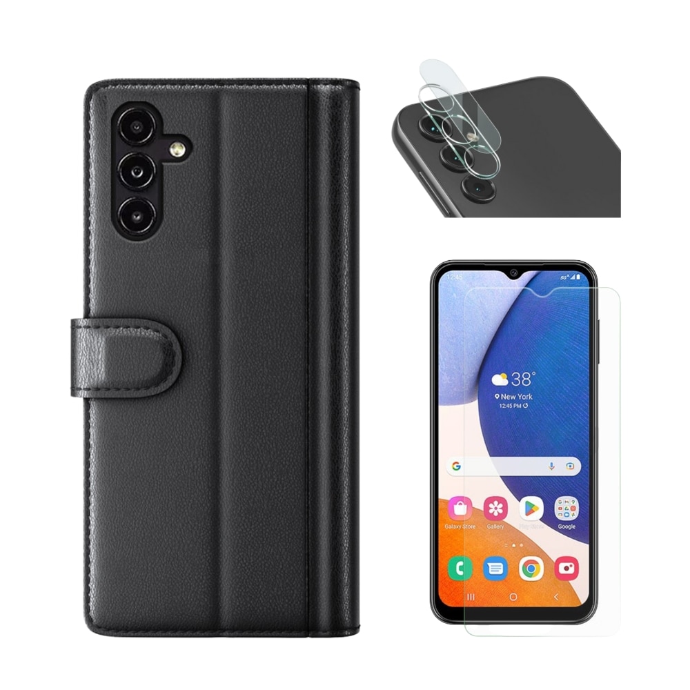 Samsung Galaxy A14 Kit w. Wallet Case, Screen Protector and Lens Protector