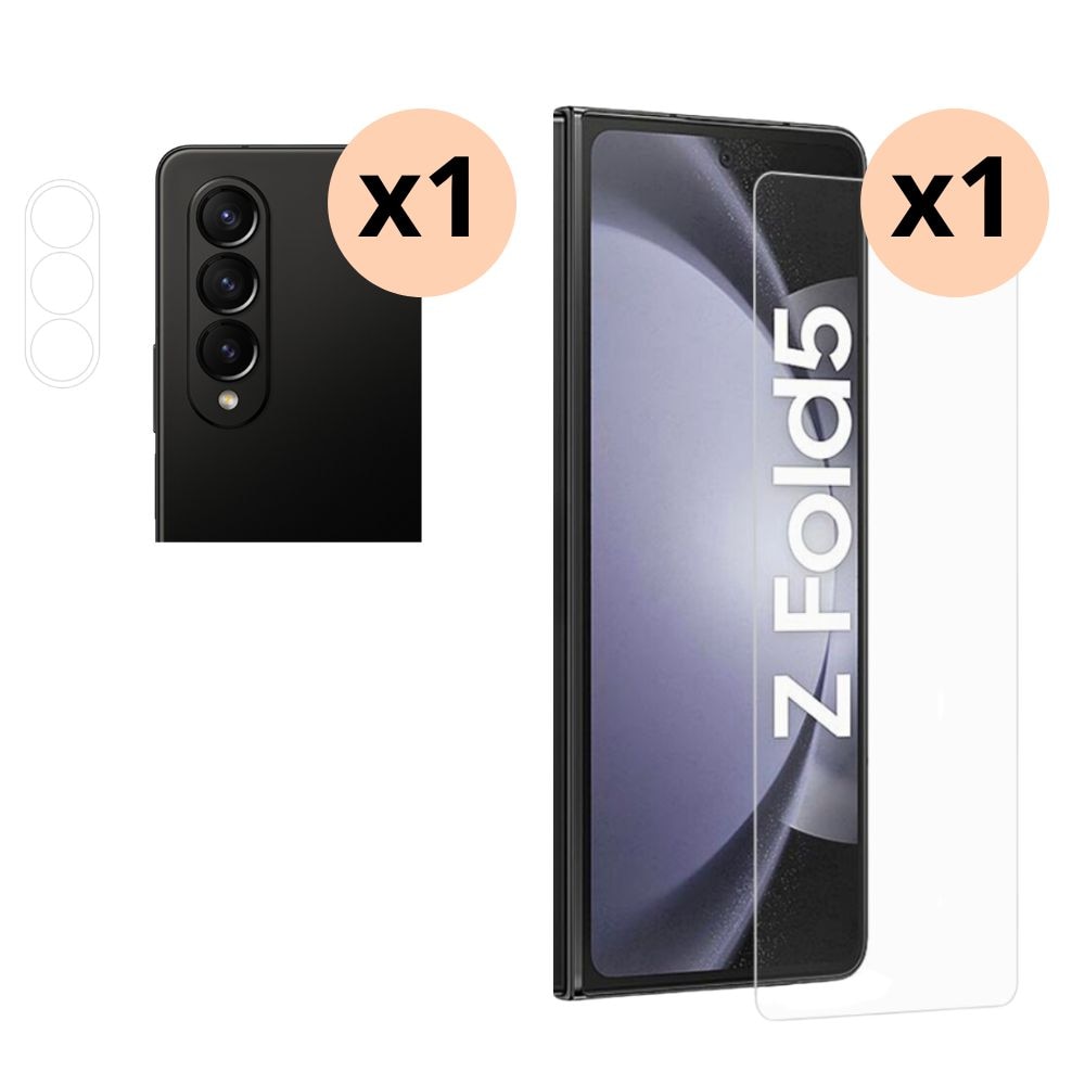 Samsung Galaxy Z Fold 5 Camera Protector and Tempered Glass Screen Protector