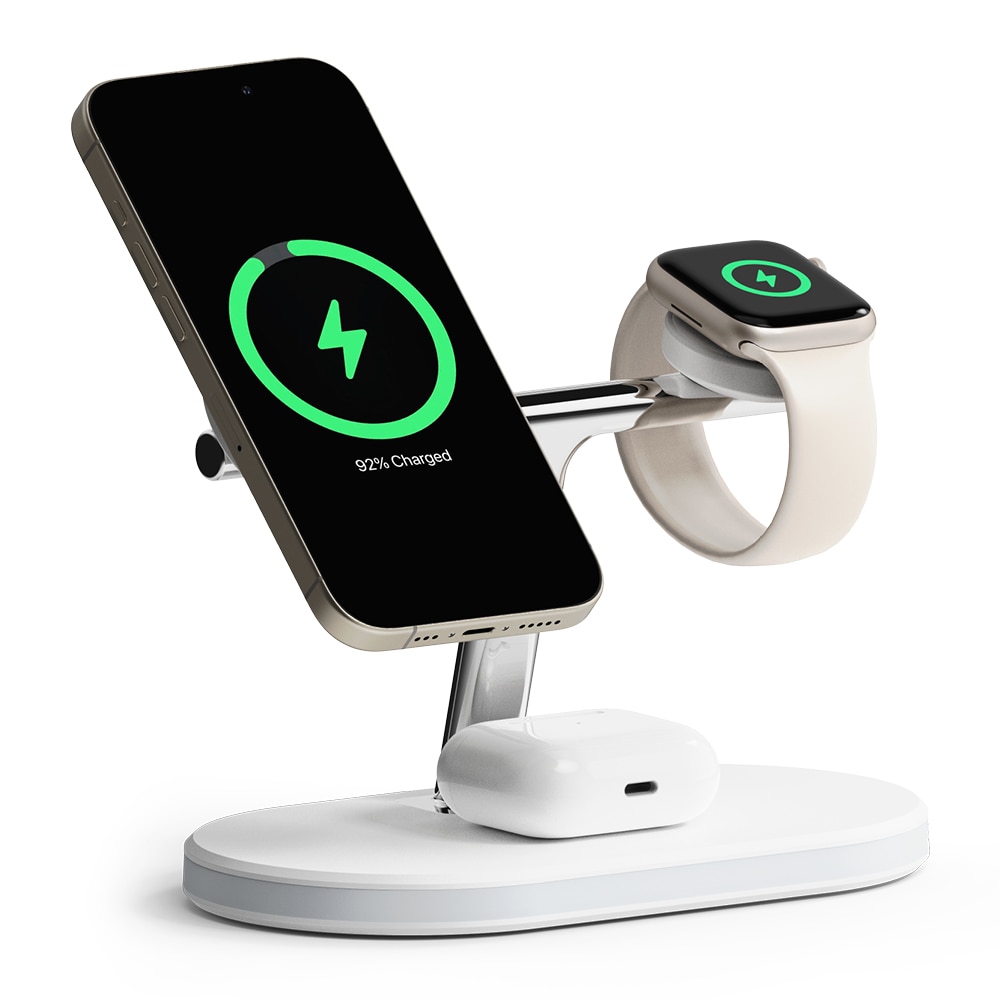 3-in-1 Wireless Charger Stand White
